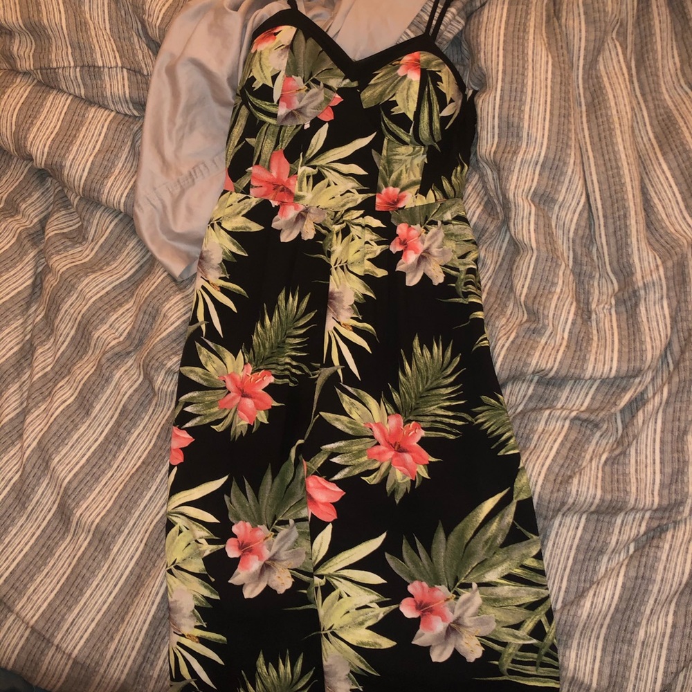 Black/Tropical Jumpsuit